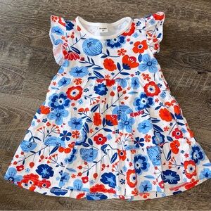 3T Red, White, and Blue Floral Dress